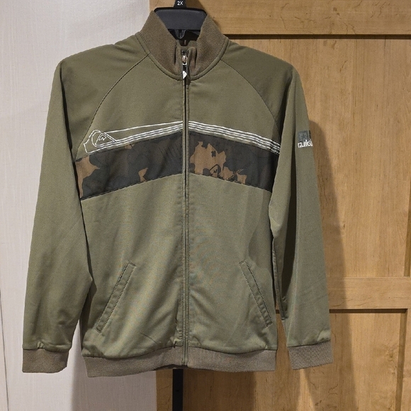 (J34) Quiksilver Men's Green Jacket - Picture 1 of 7
